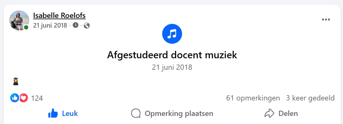 Afgestudeerd Docent Muziek op Codarts