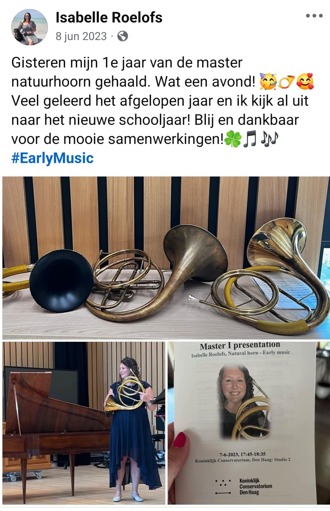 1e jaar van de master natuurhoorn gehaald