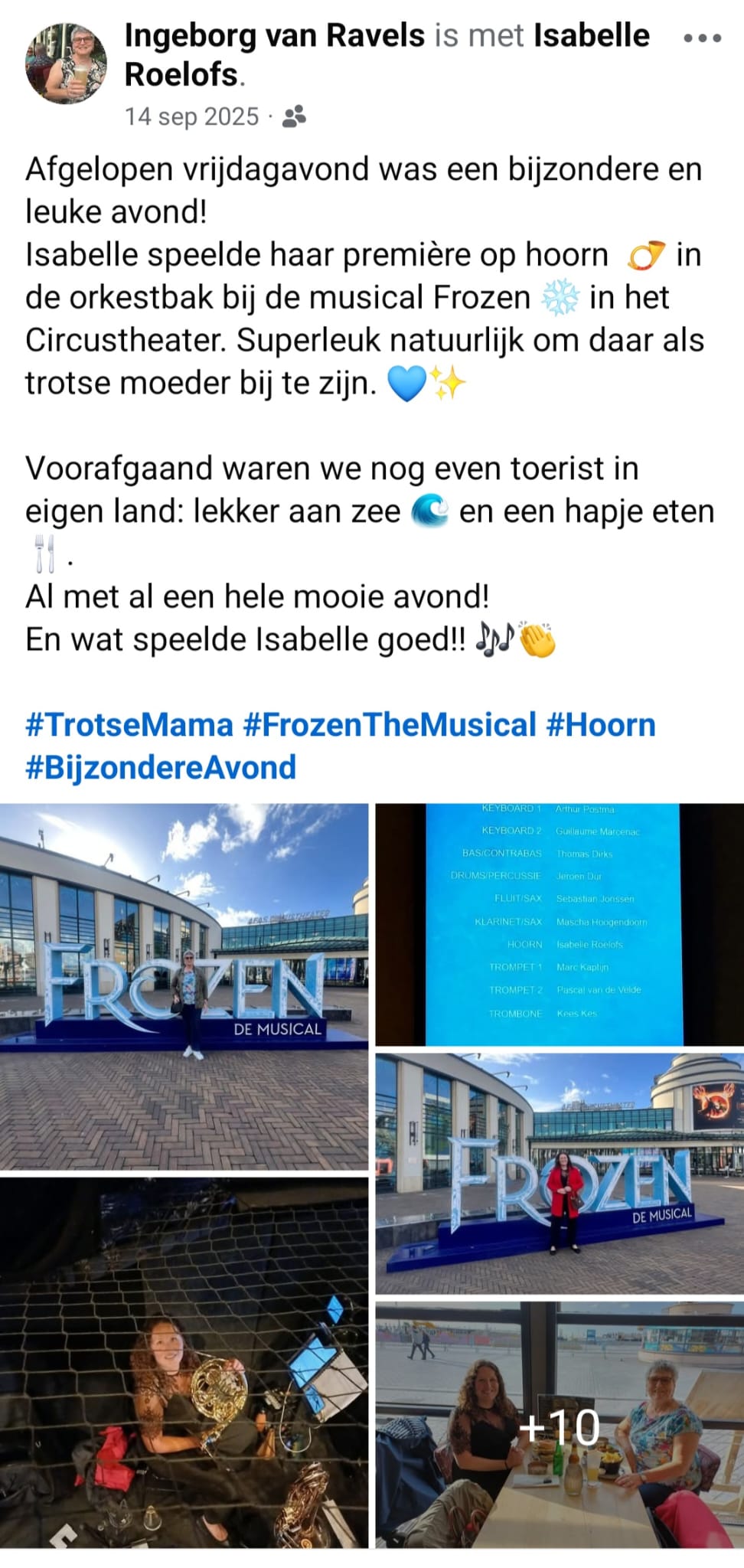 Aangenomen bij de musical Frozen